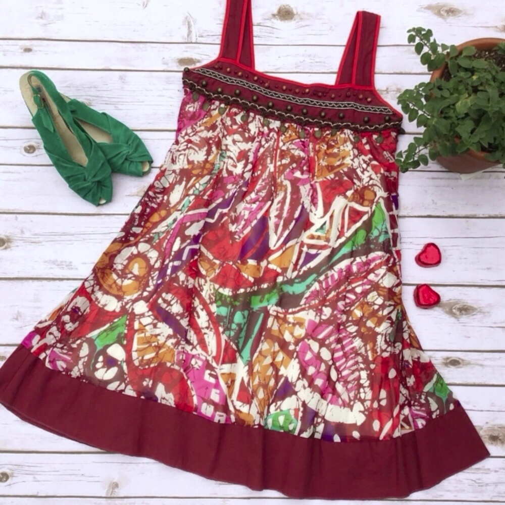 Rigo Jumper Dress with Coin & Bead Details